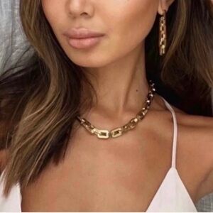 Eddie Borgo Supra Link Necklace and Earrings